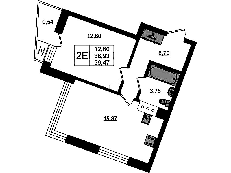 Квартира студия 39.47 м², 10/11 эт., ЖК «VEREN NORT Сертолово»